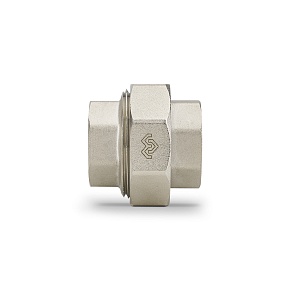 VMTF54-N000404 Разъемное соединение Varmega ВР-ВР 1/2", с уплотнением o-ring, никелированное