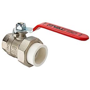 Кран  VALTEC 25х3/4 вн. р.,латунный под полипропилен (VTp.742.0.02505) с полусгоном
