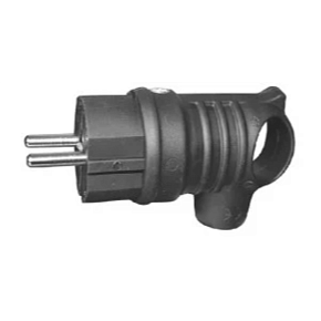 Вилка L-образная угловая 1х16А 220V TENPO-27 каучук
