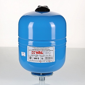 Бак VALTEC для ГВС и ХВС 8л. СИНИЙ (VT.AV.B.060008) расширительный