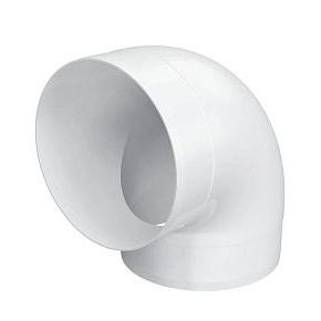 12,5ККП, Колено круглое пластик 90°, D125 