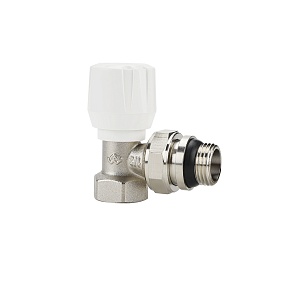 VM10011 Ручной радиаторный клапан Varmega, 1/2", угловой, с самоуплотняющимся полусгоном