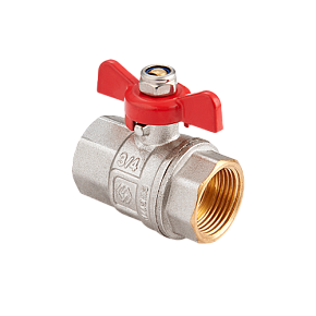 Кран шаровый полнопроходной MVI 1" внутренняя-внутренняя, бабочка (BV.513.06)