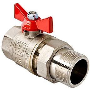Кран шаровой VALTEC BASE  с полусгоном 1" вн.-нар. (VT.227.N.06)