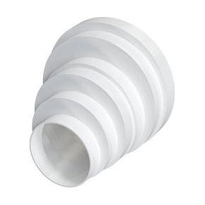 ПУ16.15.12,5.12.10.8 Соединитель круглых воздуховодов эксцентриковый пластик D160/150/125/120/100/80