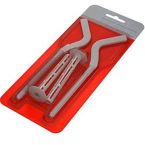 Комплект плоских кронштейнов с дюбелями СЕРЕБРИСТЫЕ Royal Thermo