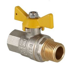 Кран шаровой газовый VALTEC VALGAS 3/4" рукоятка бабочка вн.-нар.(VT.278.N.05)