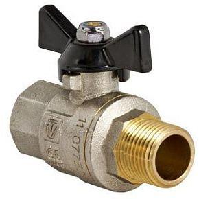 Кран шаровой VALTEC PERFECT,1/2" рукоятка бабочка  вн.-нар.(VT.318.N.04)
