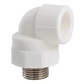 Угольник  VALTEC  20х1/2"полипропиленовый с переходом на нар.р.  (VTp.753.0.02004)