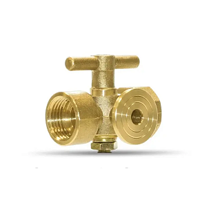 Кран трёхходовой литой без фланца  исп.2 -М20*1,5 /G1/2 -1,6 МПа   ТУ  У29.1-14307481-049:2010