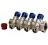 Коллектор VALTEC   1"х4 вых. 1/2" нар.,с регулировочными вентилями, (VTc.560.N.0604)