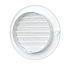 10РКС, Решетка вентиляционная круглая с пластиковой сеткой D130 вытяжная АБС с фланцем D100