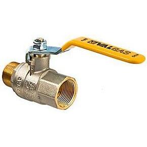 Кран шаровой газовый VALTEC VALGAS 1/2" стальная рукоятка  вн.-нар.(VT.272.N.04)