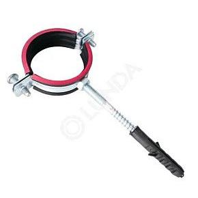 Хомут трубный с гайкой и резиновой прокладкой 3/8 М8 (16-19),со шпилькой и дюбелем,ТR15-19PAK41