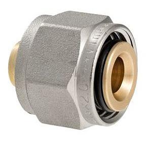 Соединитель коллекторный обжимной VALTEC, для м./п. трубы 16 (2,0) (VTc.710.N.1604)