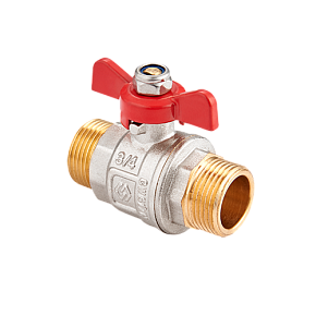 Кран шаровый полнопроходной MVI 1/2" наружная-наружная, бабочка (BV.515.04)