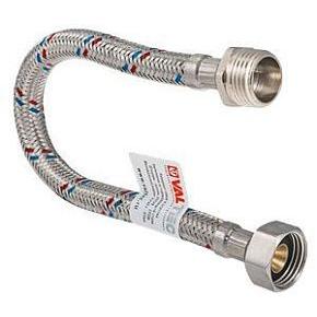 Подводка гибкая для воды 1/2 120см вн.-нар. VALTEC, Гайка -Н сталь/ниппель-лат ( VTf.002.I.0404120)