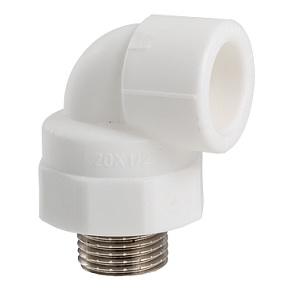 Угольник  VALTEC  20х1/2"полипропиленовый с переходом на нар.р.  (VTp.753.0.02004)