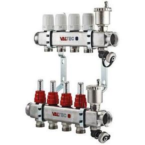 Коллекторная группа  нерж. стали со встроенными  расходомерами в сборе VALTEC VTc.586.EMNX.0611  1",