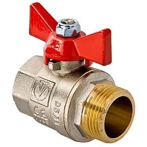 Кран шаровой VALTEC BASE, 1" рукоятка бабочка  вн.-нар. (VT.218.N.06)