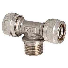 Тройник обжимной VALTEC 20х3/4" с переходом на нар. р.(VTm.333.N.200520)