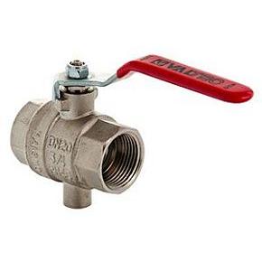 Кран шаровой VALTEC   1" для подключения датчика температуры, (VT.247.N.06	)