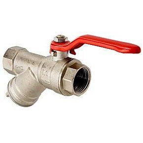 Кран шаровой VALTEC  1/2" со встроенным фильтром, стальная рукоятка  вн.-вн.(VT.292.N.04)