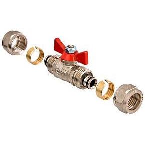 Кран шаровой VALTEC 16", под обжим, рукоятка бабочка  (VT.343.N.1616)