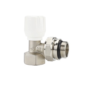 VM10013 Ручной радиаторный клапан Varmega, 3/4", угловой, с самоуплотняющимся полусгоном