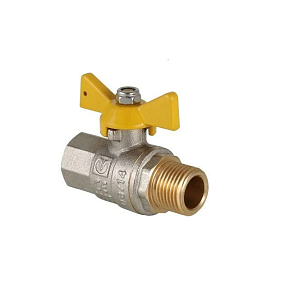 Кран шаровой газовый VALTEC VALGAS рукоятка бабочка 1/2"  вн.-нар.(VT.278.N.04)